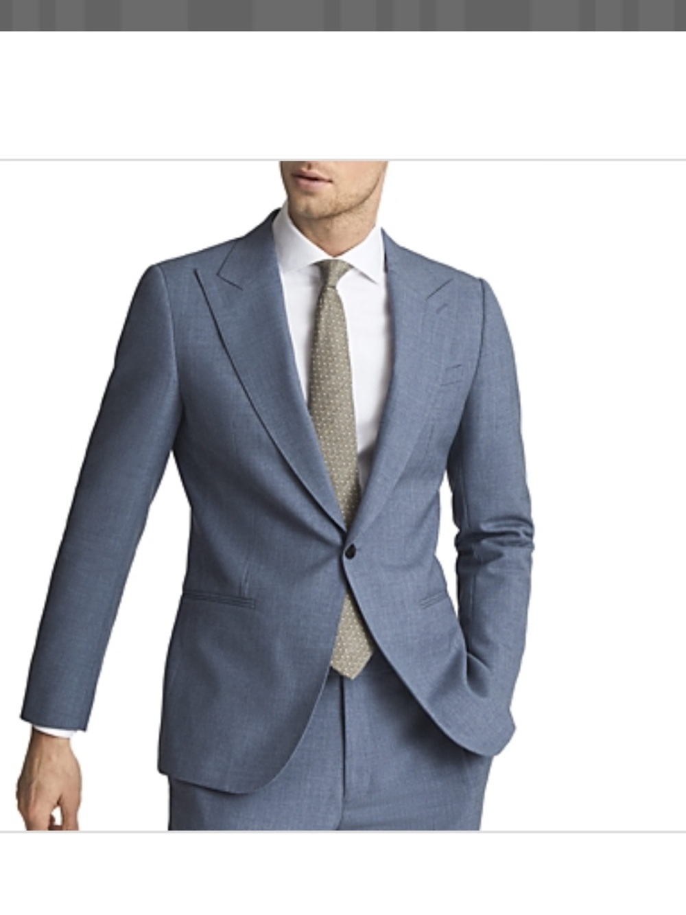 Reiss Bold Slim Fit Blazer Jacket Men’s Blue Sz 42 chest NWOT Designer